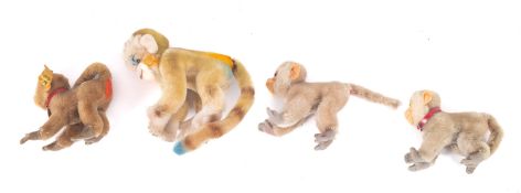 A group of Three Steiff Coco Pavain monk