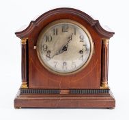An Edwardian mahogany quarter-chiming br