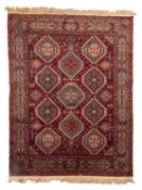 An Indo Persian rug, the wine field with