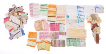 A collection of various railway tickets