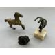 Three bronze Beasts, 19th century and earlierincluding a prancing horse, an elephant, and a Luristan - Image 5 of 7