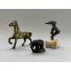 Three bronze Beasts, 19th century and earlierincluding a prancing horse, an elephant, and a Luristan - Image 2 of 7