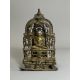 A Bronze Jain shrine. India 15th century.A Jain shrine depicting a Tirthankara with silver inlaid - Image 2 of 18