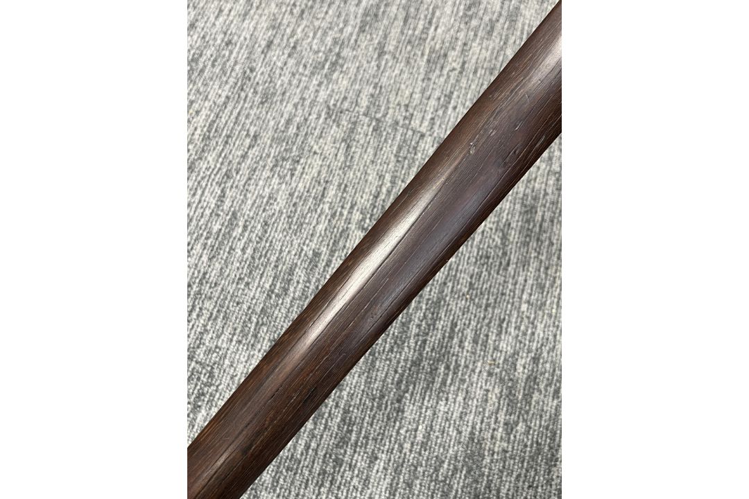 A Maori Taiaha Staff. New Zealand, ca 19th century.Typically carved with two pairs of eyes and - Image 7 of 7
