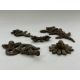 Five Bronze Bodhisattva Ornaments,c.1900,including a flower, a bell and scarves, and a double - Image 4 of 14