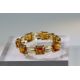 A Charles de Temple Gold Bracelet with Citrines, signed c de t..Marked with London import - Image 16 of 16