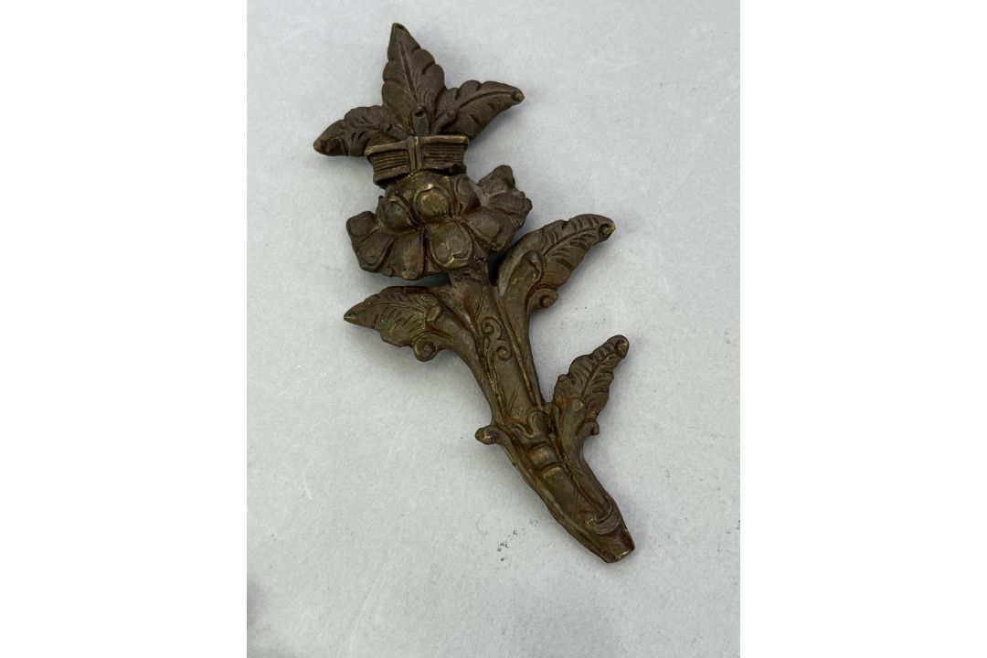 Five Bronze Bodhisattva Ornaments,c.1900,including a flower, a bell and scarves, and a double - Image 12 of 14