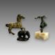 Three bronze Beasts, 19th century and earlierincluding a prancing horse, an elephant, and a Luristan - Image 1 of 7