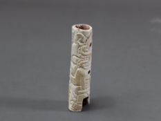 A Chavin Culture Bone Carving with Mythical Deities. Peru 900-250 BC.A good Chavin carving on