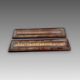 A Pair of inscribed Sutra Covers, Nepal, 19/20th centuryin gilt on red, the inscription with - Image 1 of 5