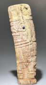 A Chavin Culture Bone Carving with Mythical Figure. Peru 900-250 BC.A Chavin bone carving