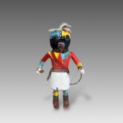 A Hopi Kachina Doll 'Wupomo'. USA ca. Early 20th century.The cottonwood carving depicting Wupomo