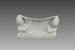 A Rare White-glazed 'Kalavinka' Pillow, Liao dynasty