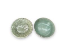 A Carved Celadon Dish and Bowl, Song dynasty and later