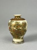 A Japanese Satsuma miniature Meiping, Meiji period