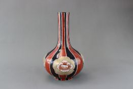 A Japanese Kutani Bottle Vase, Edo period,