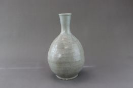 A Joseon White-glazed Bottle Vase
