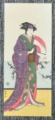 A ukiyo-e print 'Onnagata Kabuki Actor', signed Katsukawa Shun'ei. 19/20 century.
