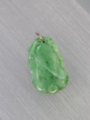 A jadeite gourd pendant, circa 1920