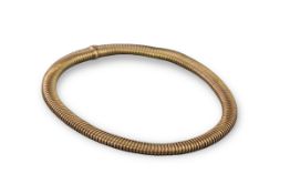 A beautiful French retro 9k gold tubo-gas graduated collar , circa 1930-40