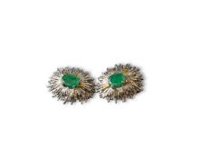 Charles de Temple of 18ct white and yellow gold ear clips c.1970