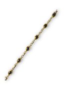 A Gold Bracelet with Sapphires and Diamonds
