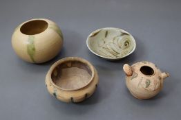 Four Chinese Changsha Painted Bowls, Tang dynasty