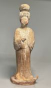 A Chinese Pottery Figure of a lady, Tang dynasty.