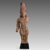 A Fine Pink Sandstone Carving of Vishnu, India, ca 11th/12th Century