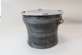 A  Chinese Bronze Drum, Ming or Earlier.