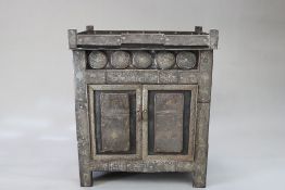 A Tibetan Damascened Iron Cabinet, late Ming dynasty