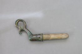 A Luristan Bronze Ibex Whetstone, 1000-650 B.C.