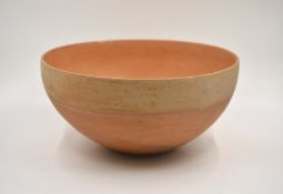 A Large Red Pottery Plain Bowl, Neolithic period, Yangshao culture, c. 4800-3500 B.C.