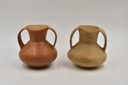 Two Red Pottery Handled Jars, Neolithic period, Qijia culture, 2050 - 1700 B.C.