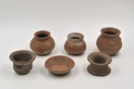 A Group of Six Small Pottery Jar, Neolithic period, Probably Hongshan culture, c. 4500-3000 BC