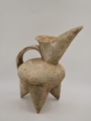 A White Pottery Tripod Ewer,Neolithic period, Dawenkou culture, c. 4300-2400 BC