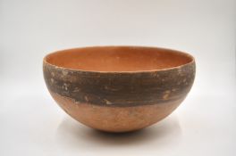 A Large Painted Red Pottery Bowl, Neolithic period, Yangshao culture, c. 4800-3500 B.C.