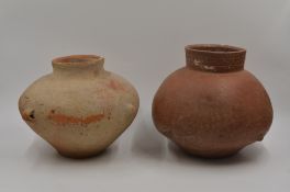 Two Red Pottery Jars, Neolithic period, Hongshan culture, c. 4500-3000 BC