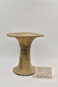 A Rare Black Pottery Vase (Gu), Neolithic period, Longshan culture, c.?2500-2000 BC