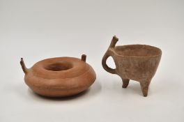 A Pottery Handled Jars and A Cup, Neolithic Period, probably Qijia Culture
