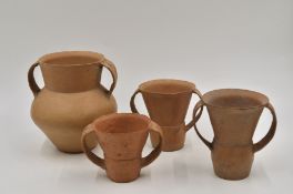 Four Red Pottery Handled Jars, Neolithic period, Qijia culture, 2050 - 1700 B.C.
