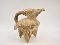 A White Pottery Tripod Ewer,Neolithic period, Dawenkou culture, c. 4300-2400 BC