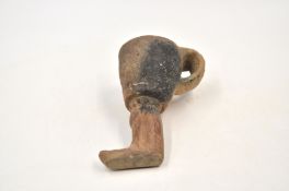 A Rare Painted Pottery Shoe-shape Vessel, Qijia Culture