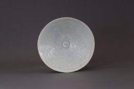 A Qingbai Carved Conical Bowl, Song dynasty