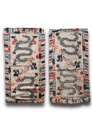 A Pair of Pillar Carpets with Dragons, 19th/20th century