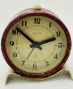 Jaeger LeCoultre 2 Day Travel Alarm Clock Red