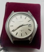 Seiko Automatic C.1980 Mens Wristwatch 17j Stainless Steel Bracelet