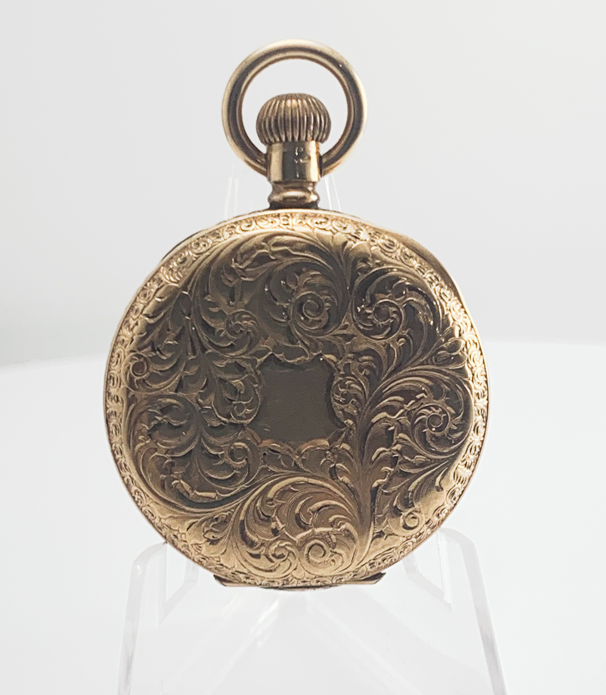 Waltham 0s Pocket Watch Gold Dennison Grade 110 c.1908 Roman Numerals - Image 3 of 6