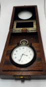 Longines Military Clock Pocket Watch Display Box Crows Foot Military Mark On Case H.S