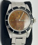 Rolex 6538 Submariner Brown Dial 1956/59, Tropical Radium Dial All Original Mens Wristwatch Bracelet